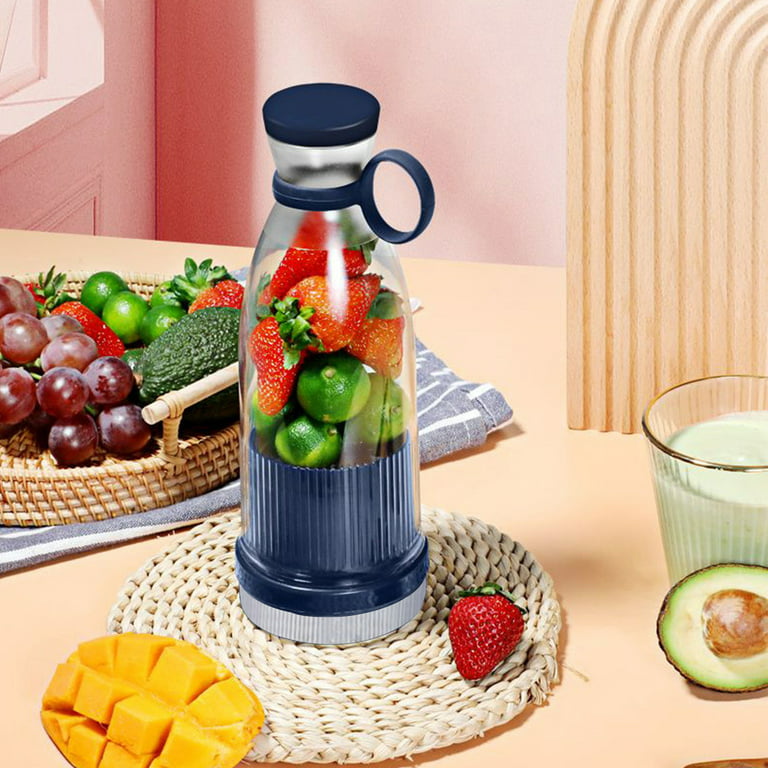 Mini Portable Blender Usb Rechargeable Squeezers Mixer 6 Blades Vegetable  Fruit Smooth