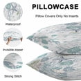 thumbnail image 5 of Turquoise Coastal Throw Pillow Covers 26x26 Inch Set of 2, Summer Beach Coral Shell Starfish Ocean Waterproof Outdoor Pillow Covers, Decorative Cushion Pillowcases for Couch, Sofa, Bed, Garden, Patio, 5 of 9