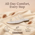thumbnail image 2 of Cushionaire Venue Women’s Strappy Toe-Loop Slide Sandals with Gold-Tone Accent & Memory Foam Comfort | Minimalist Summer Sandals for Women with Wide Widths Available, 2 of 11
