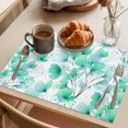 thumbnail image 3 of Spring Flowers Placemats Set of 4 Green Blossom Watercolor Botanical Florals Place Mats Indoor Wipeable Table Mats Washable Dining Table Placemats for Kitchen Holiday Party Home Decor 13x19 Inch, 3 of 9