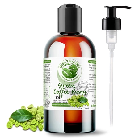 Organic Cold-Pressed Green Coffee Bean Oil 100% Pure Anti-Aging Skin Hair