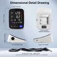 thumbnail image 3 of Alphamed Automatic Upper Arm Blood Pressure Monitor Home BP Machine Large Backlit Display 2 User Memory Wide Cuff for Adults Seniors Daily Use, 3 of 9