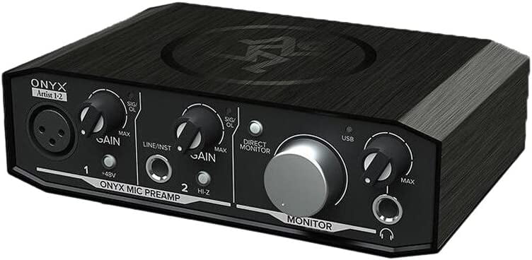 Mackie Onyx Artist 1·2 USB Audio Interface & CR8-XBT Monitors & 2 6-Feet 1/4" to 1/4" Cable