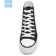 thumbnail image 3 of Zapatos de lona con plataforma alta para mujer, cómodas zapatillas de lona con plataforma alta a la moda para mujer, lindas zapatillas de lona de media pantorrilla., 3 of 5