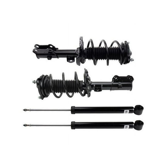 Front and Rear Shock Strut and Coil Spring Kit 4 Piece - Compatible with 2017 - 2019 Hyundai Elantra 2018