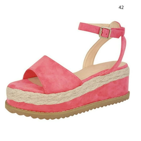 

Women Wedges Sandals Open Toes Breathable Lightweight Female Shoes for Summer Wedges Open Toes Breathable Lightweight Sandals Shoes Accessories Comfortable Elegant Women Summer Casual 42