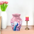 thumbnail image 7 of JAGASY Peacock Urn for Parents, Pink Small Urns for Human Ashes keepsake, Cherry Blossom Tree & Pink Flowers Decorative Urns for Siblings, Tiny Cremation Urn for Brother & Sister, (3 Inch), 7 of 7