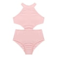 thumbnail image 3 of inhzoy Gymnastic Leotards for Girls One-Piece Cutout Side Ballet Dancewear Activewear Pink 6, 3 of 6