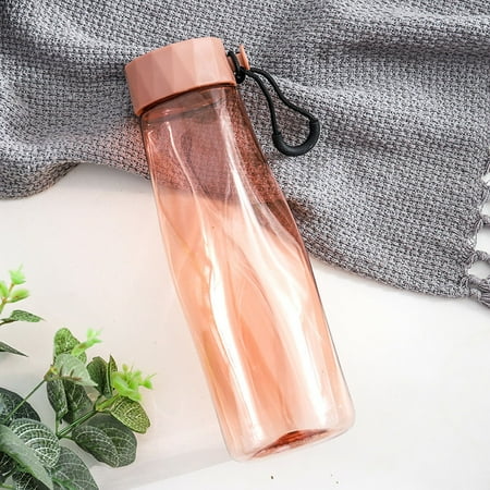 

Ameiqe Sports Bottle Plastic Kettle Twisted Irregular with Carrying Ring Large Capacity Bottle Outdoor Hiking Camping Trip(Pink)