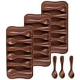thumbnail image 2 of Small Silicone Spoon Chocolate Mold 6 Cavities Candy Making Molds DIY Specialty Bakeware, Brown,, 2 of 4
