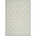 thumbnail image 2 of SAFAVIEH Courtyard Bristol Geometric Indoor/Outdoor Area Rug, Beige/Aqua, 6'7" x 9'6", 2 of 5