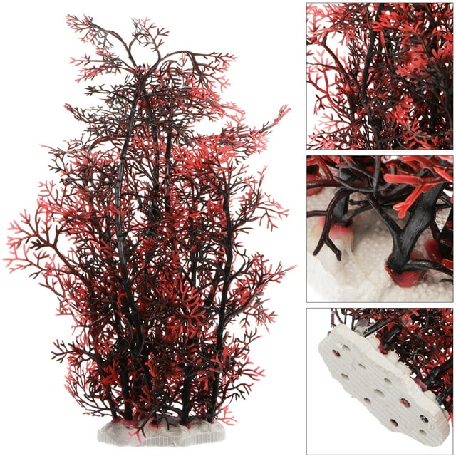 TEHAUX 2 Pcs Plantes Artificielles pour Aquariums Intérieurs Multi PVC