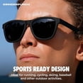 thumbnail image 5 of GrinderPUNCH Polarized Super Dark Sunglasses Women Men Black Out Shades Retro Trendy Sun Glasses UV400 Protection - Black Superdark, 5 of 8
