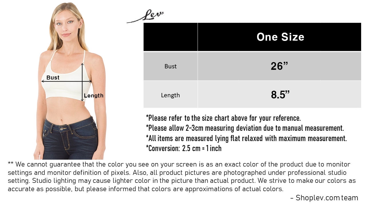 Women Seamless Round Neck Daily Padded Sports Bra Top with Adjustable Cross Back Straps (Black, One Size)