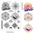 thumbnail image 2 of Compass Clear Stamps Compass Mountain Outdoor Scenery Transparent Silicone Stamp Rubber Stamp, 2 of 9