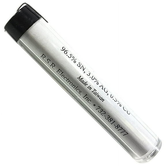 Rosin Core Lead-Free Solder 10 Grams, .031" Thick - Sn 96.5%, Ag 3%, Cu .5%
