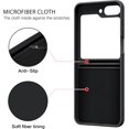 thumbnail image 5 of for Samsung Galaxy Z Flip 5 Case Liquid Silicone Soft Gel Rubber Slim Cover with Ring Kickstand Full Body Shockproof Protective Phone Case for Samsung Z Flip 5 5G 6.7", Black, 5 of 17