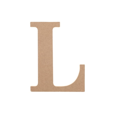 Essentials By Leisure Arts Wood Letter 'L', 8" – Wooden Alphabet Letters For Home Décor, Diy Craft Letters, And Personalized Projects – Unfinished Wooden Letters For Crafting