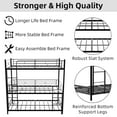 thumbnail image 5 of Newest Triple Bunk Bed Black,Metal Frame with Built in Ladder & Guardrails, Space Saving for Bedroom & Dorm, 5 of 13