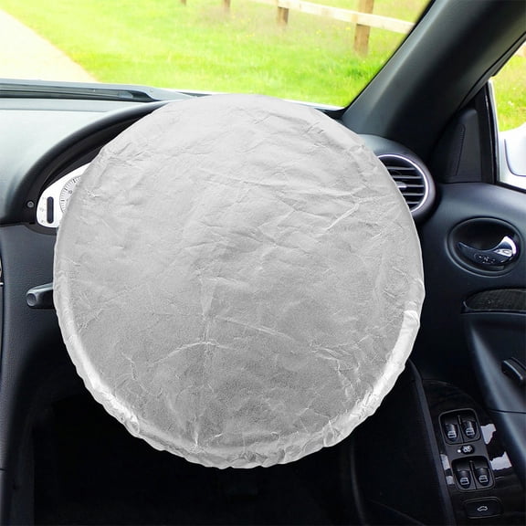 Phenofice 2pcs Universal Steering Wheel Sunshade Cover UV Protection Silver