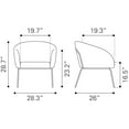 thumbnail image 2 of Quinten Accent Chair Vintage Gray Accent Chair, Modern Style, Plush and durable faux leather fabric, Plywood, Indoor Living, 2 of 12