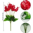 thumbnail image 6 of Zukuco 6 Packs Artificial Flowers Bouquets Wisteria Faux Hyacinth Flowers for Home Garden Outdoor Cemetery Grave Fences Spring Summer Decor Floral Arrangements,Red, 6 of 6