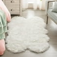thumbnail image 2 of ORINOVA White Fluffy Washable Shag Area Rugs for Bedroom Faux Sheepskin Fur Rug 4x6 Furry Nursery Rug Teen Room Home D?cor, 2 of 7