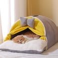 thumbnail image 3 of Cama para dormir para gatos, casa para perros, perrera para cachorros de invierno, cueva suave para s, suministros para mascotas 70cmx52cmx40cm Zulema Cama para gatos, 3 of 8