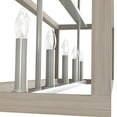 thumbnail image 5 of Hunter - Squire Manor 5-light Brushed Nickel, Extra Large Chandelier, Dimmable, Modern Style, Linear Shaped, for Bedrooms, Dining, Living Rooms - 19091, 5 of 10