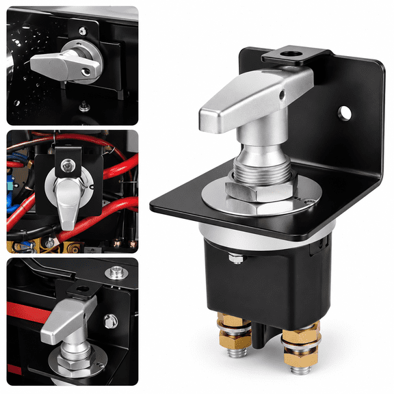 12V-36V Battery Disconnect Switch Heavy Duty Battery Kill Switch Isolator Power Cut Off Master Shut Off for Car Truck RV Boat Marine ATV UTV Camper Anti Theft Waterproof Metal Rotary Switch
