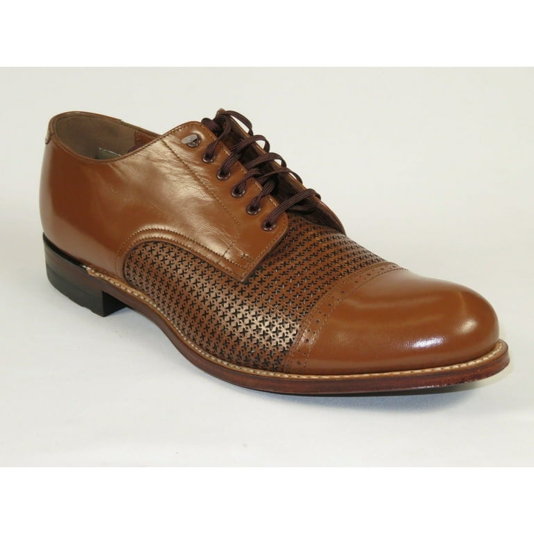 Men s Stacy Adams Madison Shoes Cap Toe Lace Up 00905 224 Oak Brown Walmart