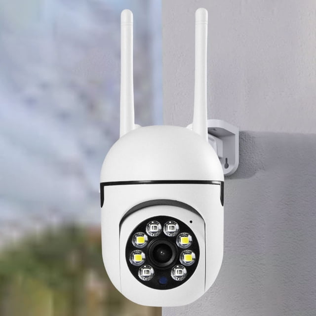 Cámara de seguridad WiFi Visión nocturna en color 1080P HD Seguimiento humano Audio bidireccional