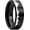 Black-Black Sand+Silver Montain Pattern, variant on 8mm Black Wedding Band with Silver Mountain Degisn, Black Sand Pattern Inlay Tungsten Ring for Men Women, Flat Cut Edge, Comfort Fit, Size 10