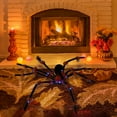 thumbnail image 5 of 51" Giant Lighted Halloween Spider Decor - Scary Hairy LED Spider with Glowing Eyes for Yard, Porch, Haunted House & Indoor Party Halloween Decorations, 5 of 5