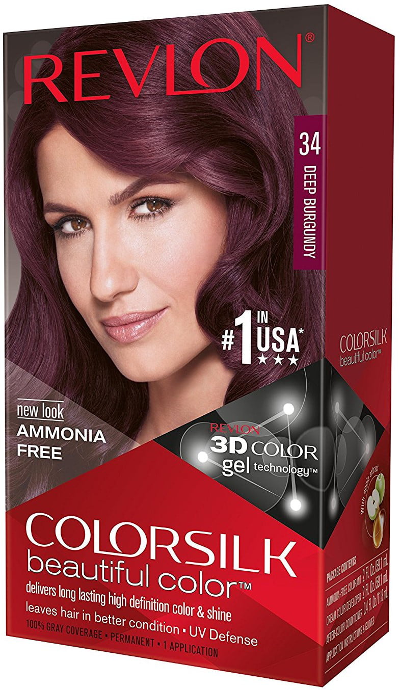 3 Pack Revlon Colorsilk Hair Color 34 Deep Burgundy 1 Each Walmart Com