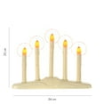 thumbnail image 2 of Holiday Time Christmas 5 Lights Candelabra with Halos Orange Bulbs, 2 of 4