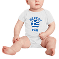 thumbnail image 2 of Newest Greece National Soccer Team Fan Cute Baby Bodysuit Jumpsuits (White, 6-12 Months), 2 of 5