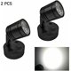 thumbnail image 4 of piezas 12V LED Spot Luz de lectura Lámpara de pared Lámpara de noche Interruptor regulable Autocaravana Caravana Cilíndrico Iluminación interior flexible para barco Autocaravana (Negro) -Versailles, 4 of 5