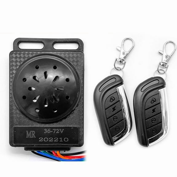 1 Set Anti-Theft Motorcycle Alarm E-Bike Remote Alarm 36-72V Universal Remote Control Anti-Theft Lock