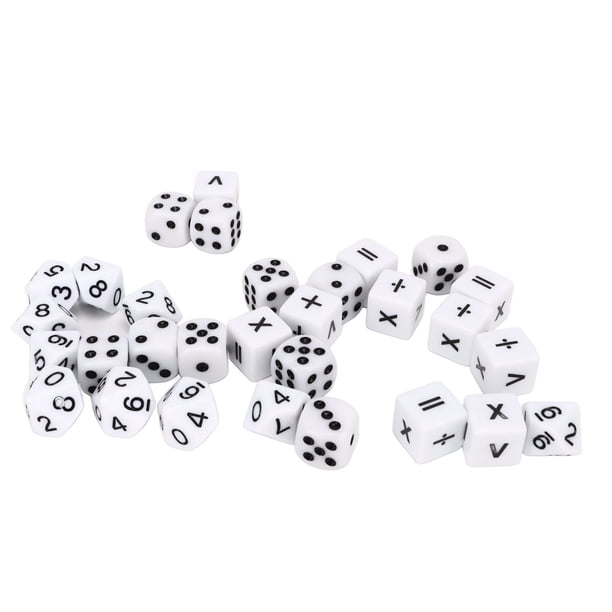 Juego De Dados, Juego De Dados Matemáticos De Fácil Lectura, 30 Piezas, Ligero Para Juegos