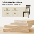 thumbnail image 5 of Farmhouse Solid Wood Dining Chairs Set of 4 Upholstered Armless Side Chairs High Backrest Kitchen, 5 of 7