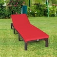 thumbnail image 5 of Costway 2PCS Outdoor Rattan Lounge Chair Chaise Recliner Adjustable Cushioned Patio Red, 5 of 12