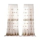 thumbnail image 2 of Cortinas navideñas | Mosquitera bordada con Papá Noel | Tela de poliéster blanca de 213 x 130 cm | Cortinas térmicas que bloquean la luz | Decoración navideña para ventanas, 2 of 6