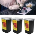 thumbnail image 4 of Waste Needle Case, Black  Waste Needle Container, Translucent Cover Pratical Portable For Place Discarded   Place Disposable Handles, 4 of 8