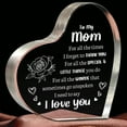 thumbnail image 6 of Heart Shaped Acrylic Keepsake 3.9x3.9 Inch Table Decor Block Gift for Mom Birthday Mother's Day Valentines Day Christmas and Sentimental Home Tabletop Desk Decor and Display, 6 of 7