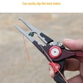 thumbnail image 4 of Aluminum Alloy Fishing Pliers with Sheath & Anti-Drop Rope - One-Hand Safety Lock Design, 8-Strand PE/Nylon/Carbon Line Cutter, Hook Remover for Freshwater & Saltwater - 20.5cm/161g, Available in, 4 of 6
