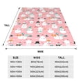 thumbnail image 3 of Pofeuu Cute Pink Snowman Cat Print Ultra-Soft Micro Fleece Blanket,for Bed Or Sofa,All Season Throw Blankets Flannel Blanket-80"x60", 3 of 7