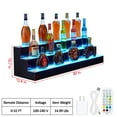 thumbnail image 3 of QinaQin Exhibidor LED para botellas de licor de 3 niveles y 30 pulgadas, con control remoto y app, 16 colores y 4 modos de iluminación para bares, 3 of 7