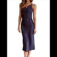 thumbnail image 1 of Vestido de Mujer con Tirantes, Cintura Media, Color Liso, Espalda Baja, Lazo, Elegante, con Hombros Descubiertos y Medio. Azul Marino S, 1 of 10