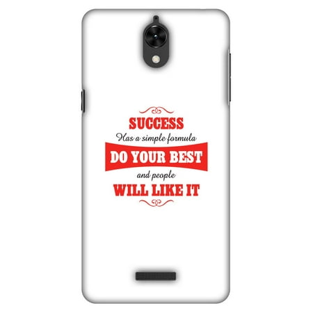 Coolpad Mega 2.5D Case - Success Do Your Best, Hard Plastic Back Cover. Slim Profile Cute Printed Designer Snap on Case with Screen Cleaning